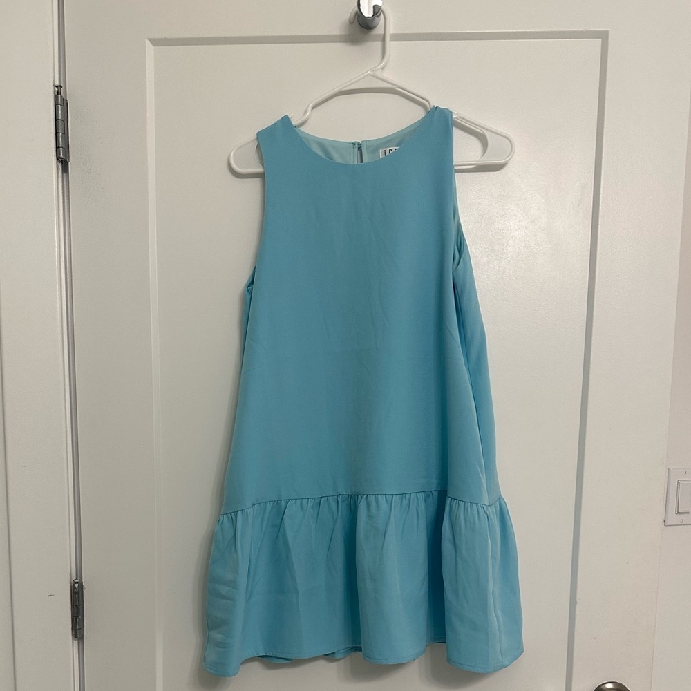 Light Blue Peplum Mini Dress
